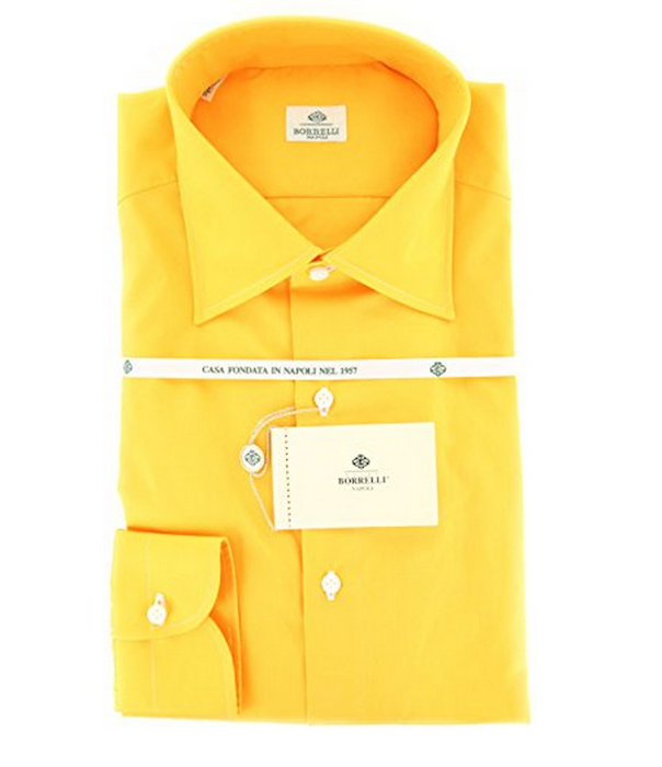 New Luigi Borrelli Yellow Shirt 16/41